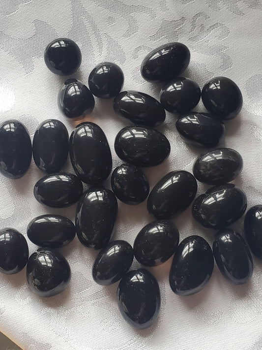 5 Black Obsidian Tumble Stones,5 Grade A Reiki Tumble Stones, Black Obsidian, Tumble Stones, Healing Stones, Healing Crystal,