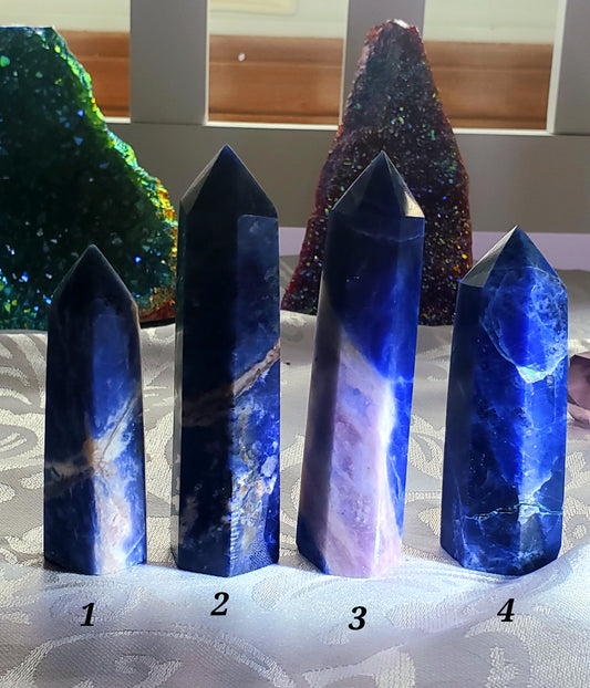 Sodalite Tower, Sodalite Point, Crystal, Crystals